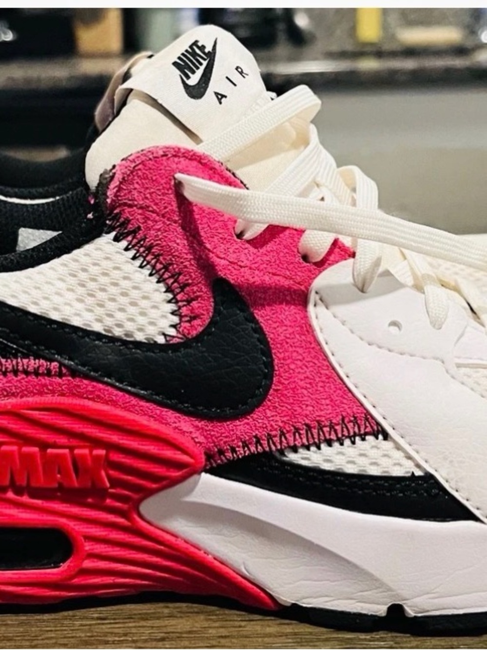 Nike Women’s Sneakers in White, Hot Pink & Black